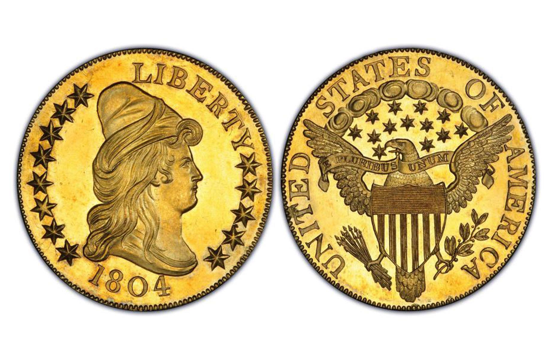 1804/1834 proof eagle $10 coin: up to $5.28 million 
